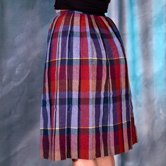 Vintage 60's SEARS BazaarPlaid Skirt - Picture 4 of 10